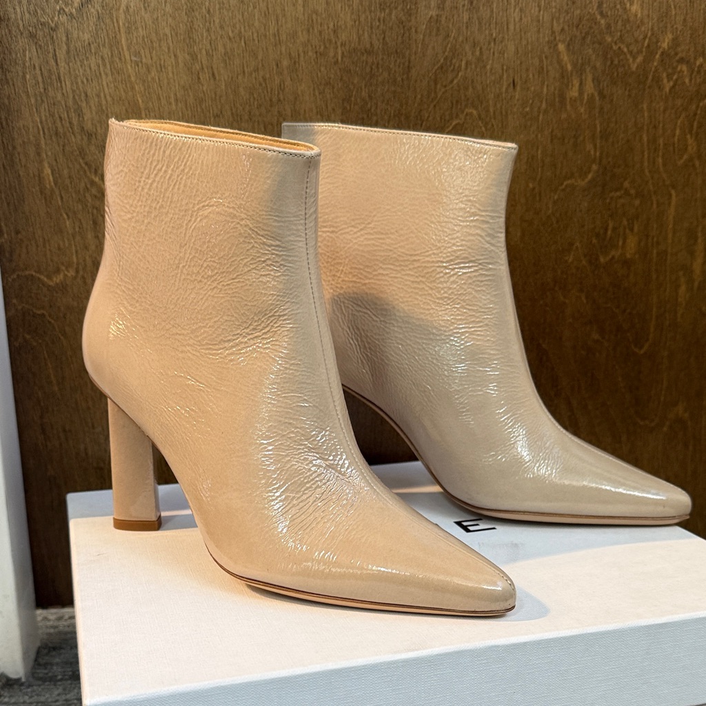 Frame Denim Chalk Heeled Boots Nib 5.5